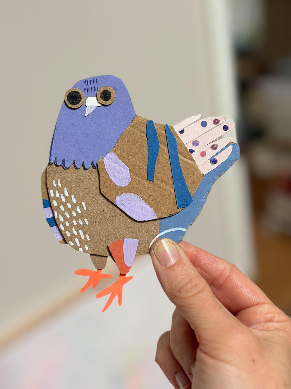 Bastelvorlage Schnipselkunst Tauben von Halfbird