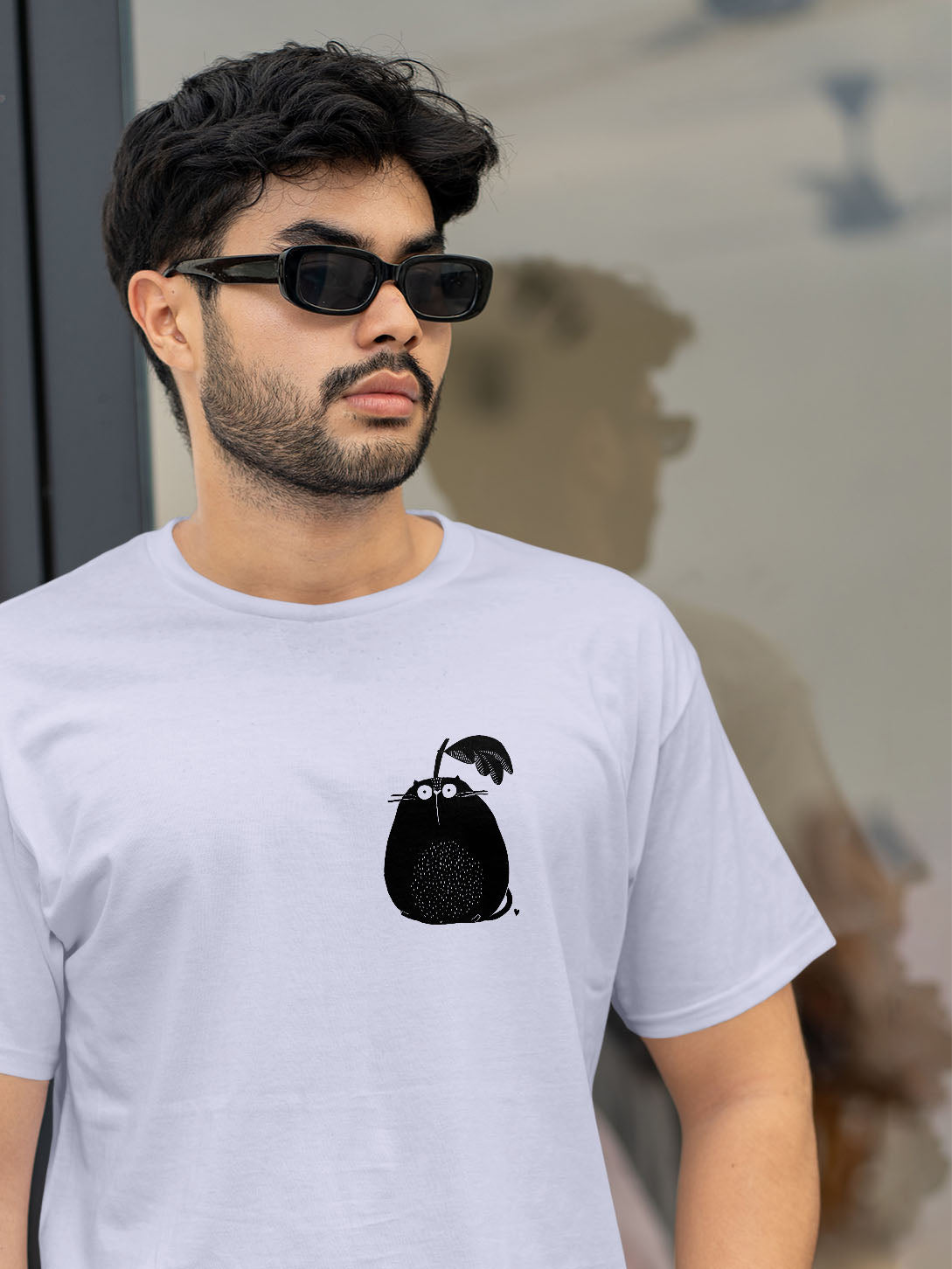 Tshirt mit randlosem Bügelbild Birnatze von Halfbird 