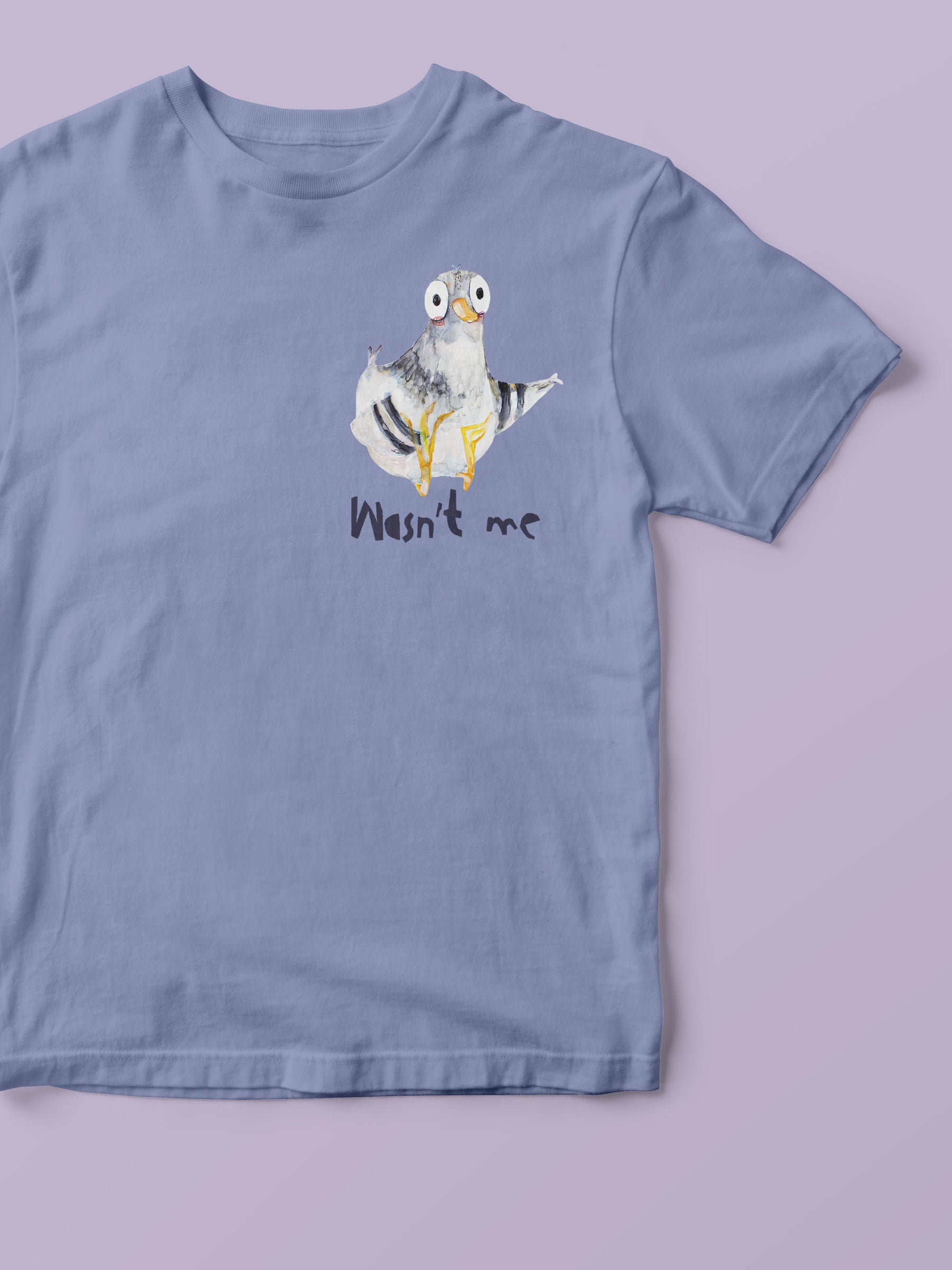 Shirt mit randlosem Bügelbild Taube von Halfbird