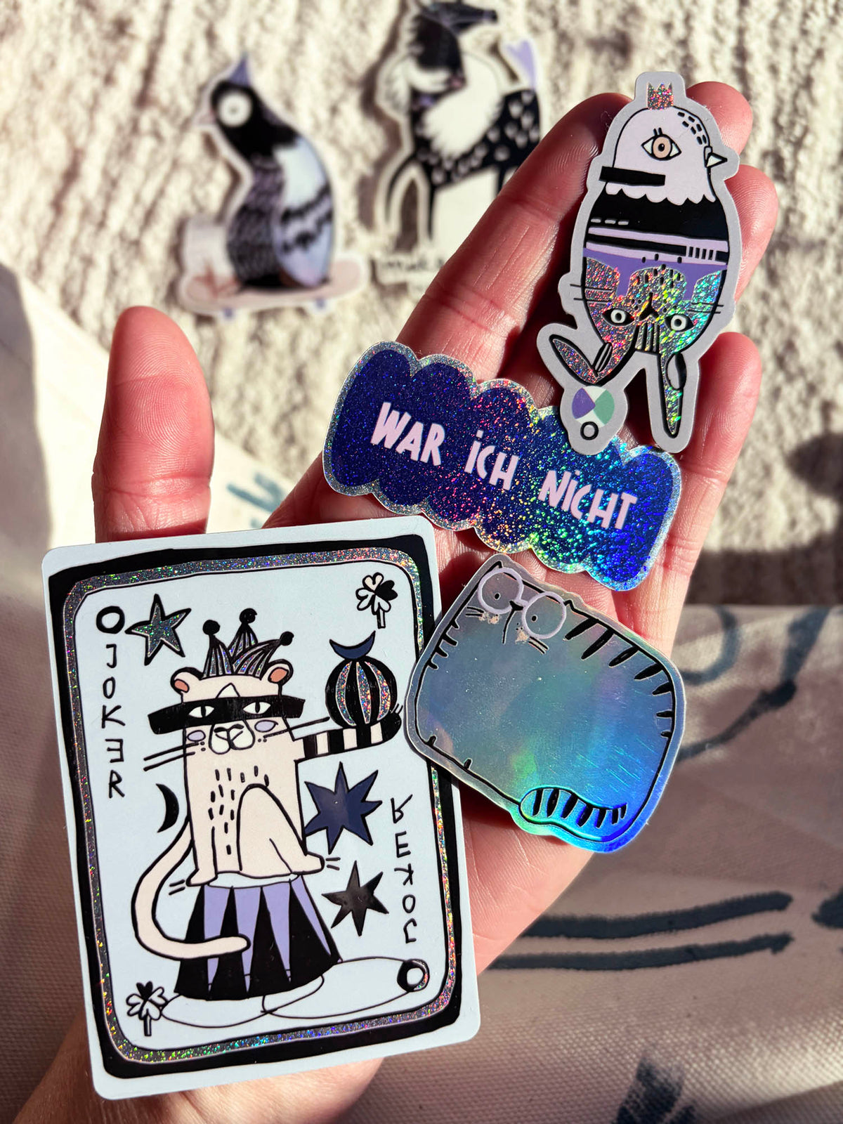 holografischer Sticker "Katze"