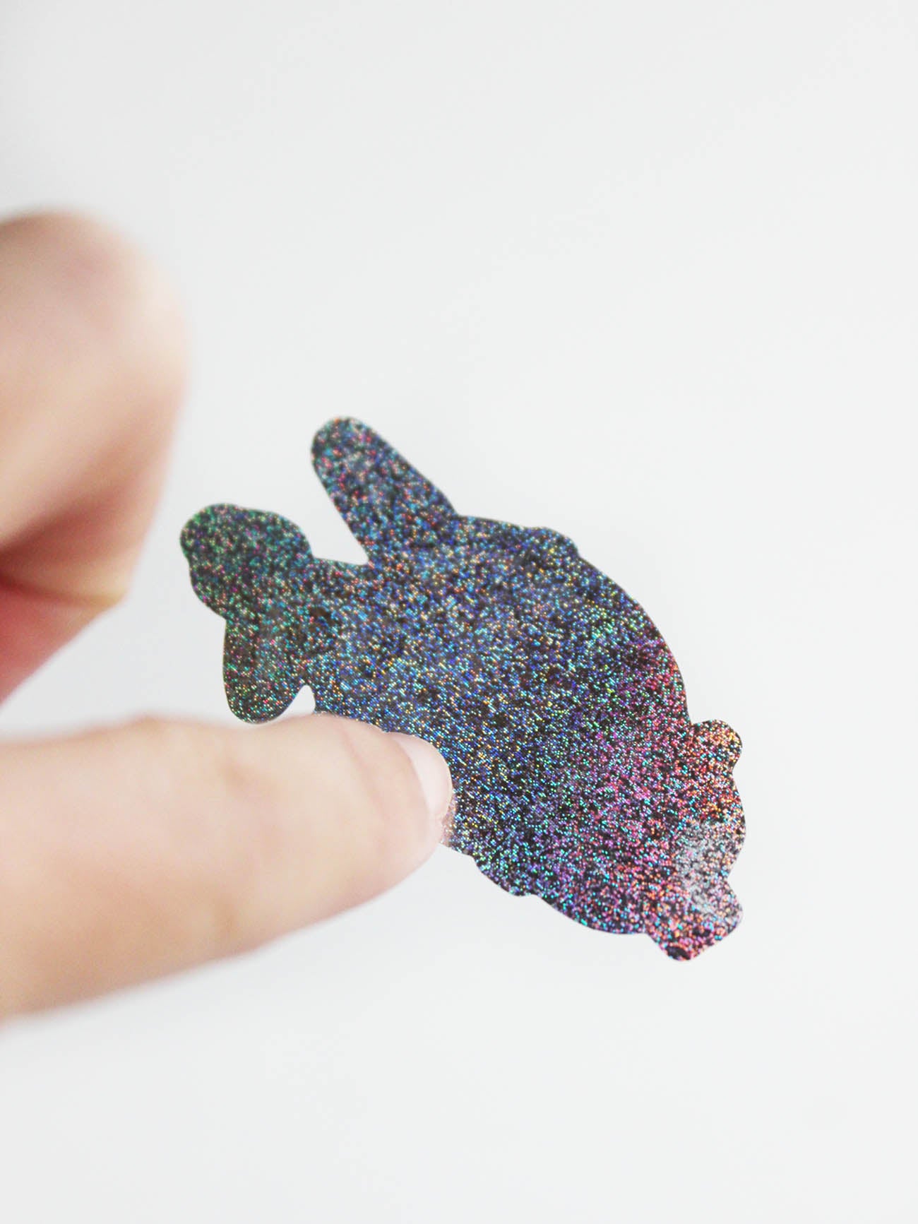 Glitzer Sticker "Taube - Hase"