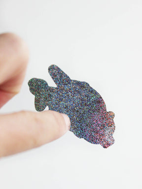 Glitzer Sticker "Taube - Hase"