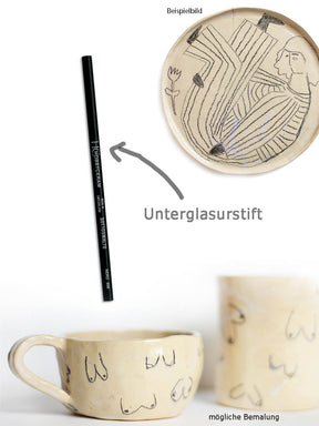 Unterglasurstift von Hobbyceram mit Produktbeispielen von Halfbird