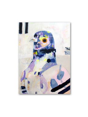 Postkarte Brust raus von Halfbird