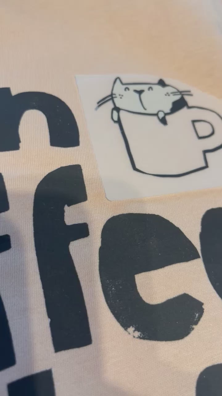 randloses XXL Bügelbild Kein Kaffee keine Witze von Halfbird