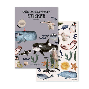 spülmaschinenfeste Sticker "Meereswelt"
