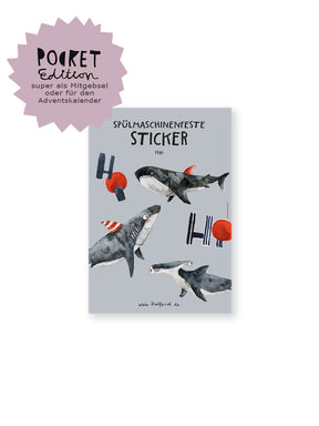 spülmaschinenfeste Sticker "Hai" | Pocket Edition