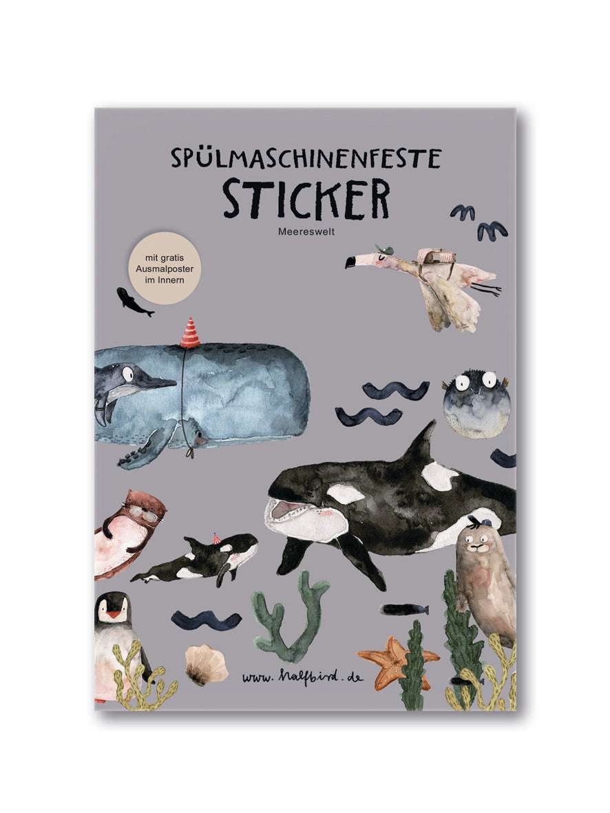 spülmaschinenfeste Sticker "Meereswelt"