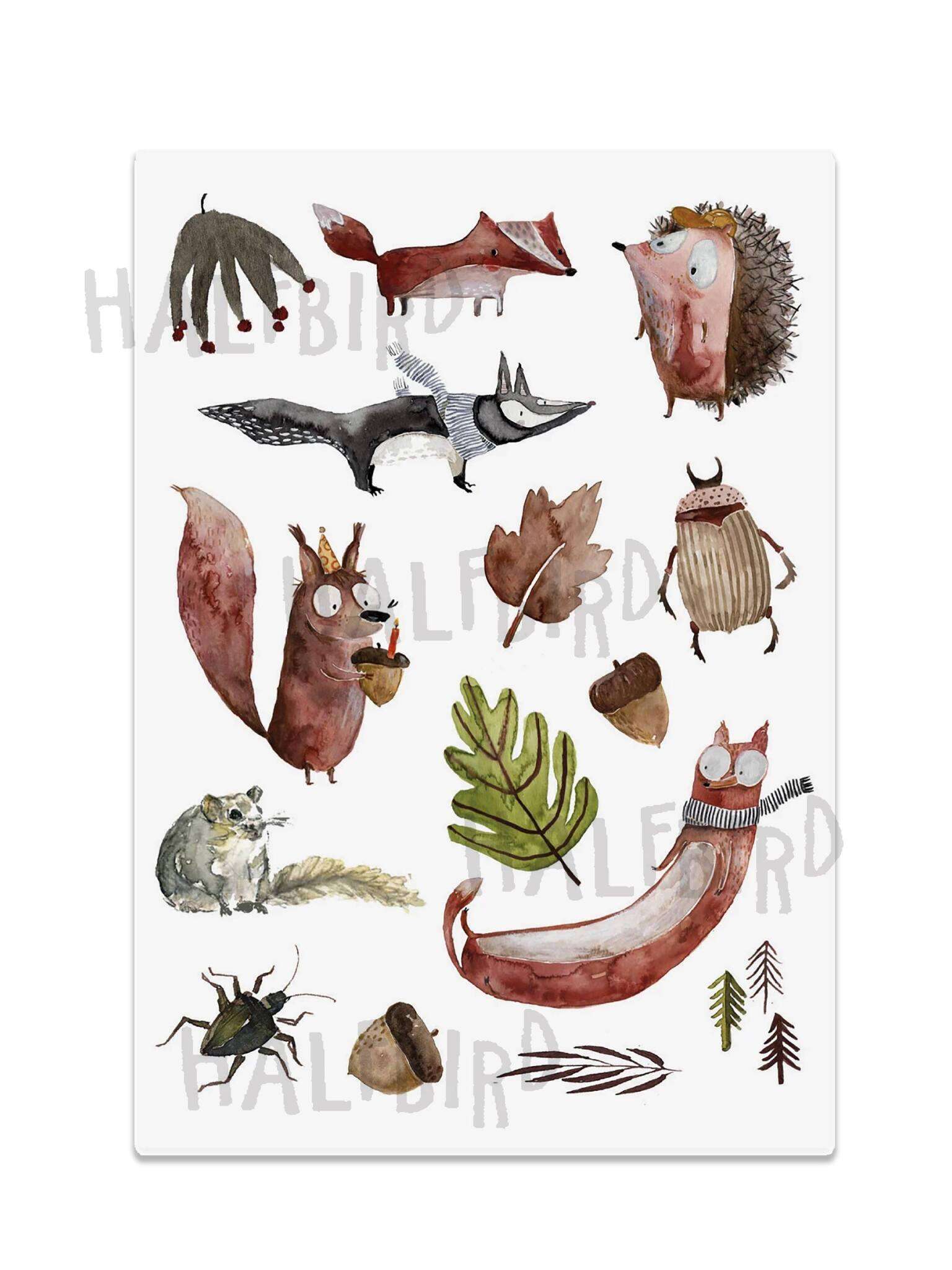 tattoos für Kinder illustriert von Ramona Zirk aka halfbird. 