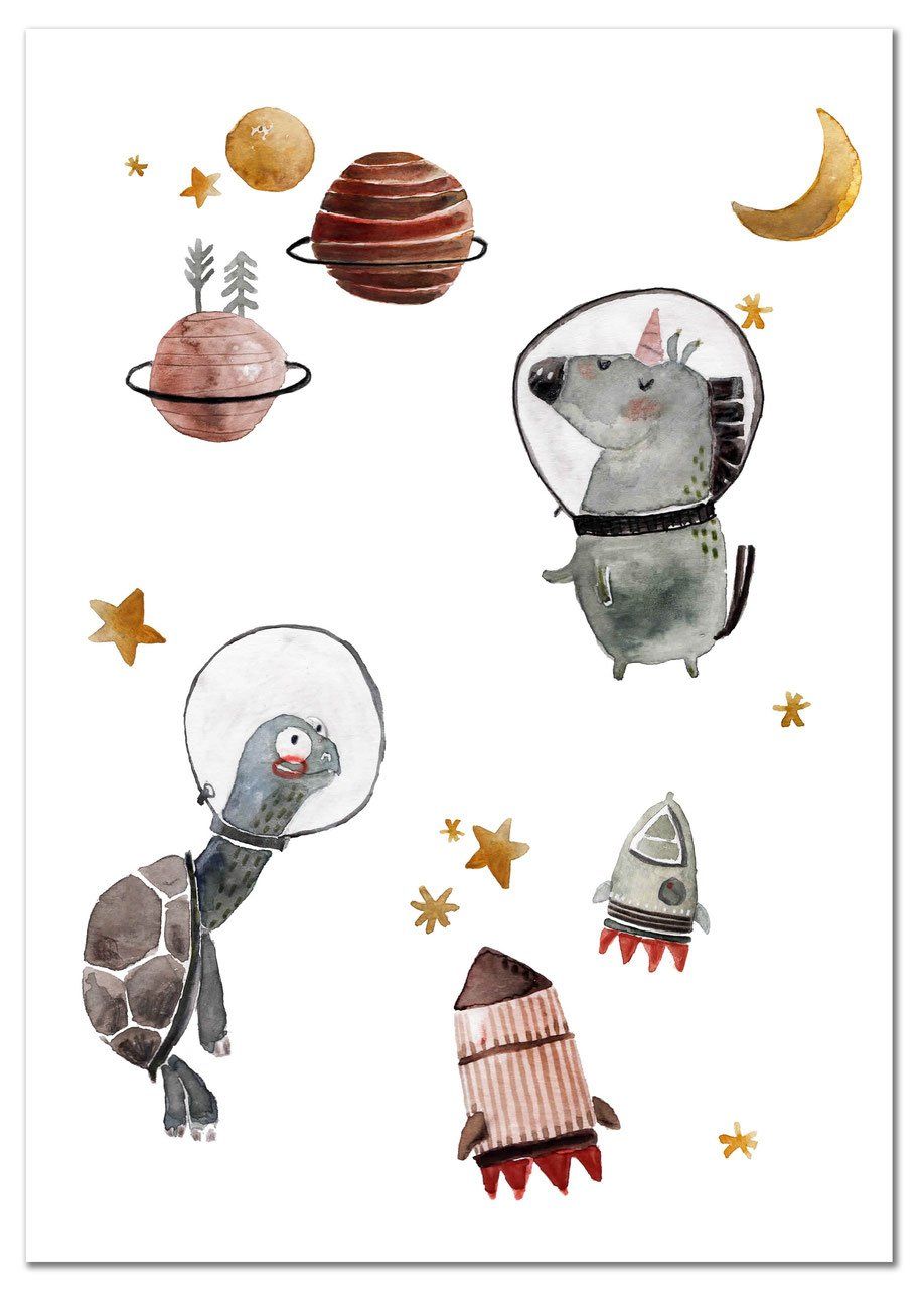 Kunstdruck "Spacehorn" | DIN A3