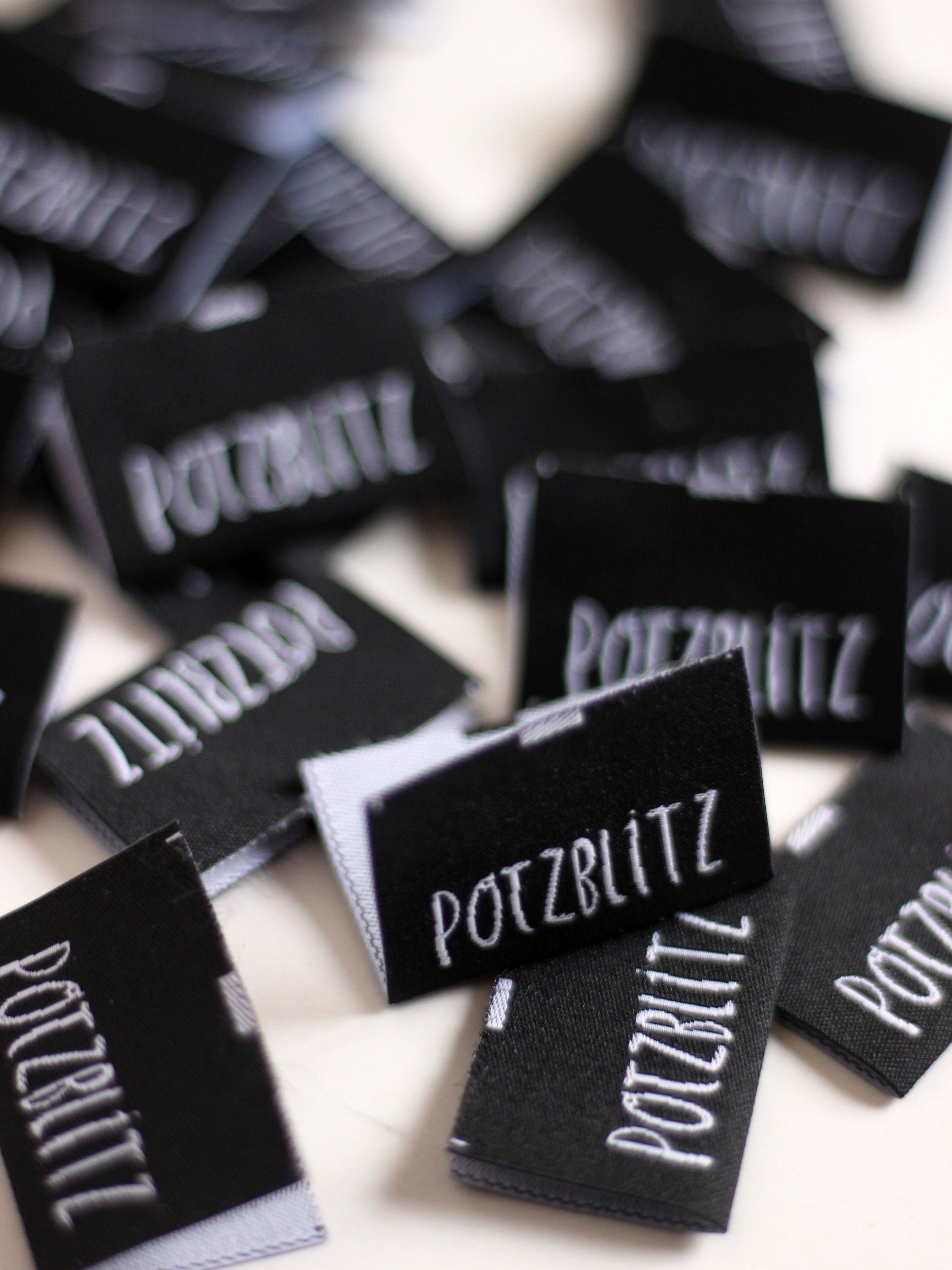 Etikett "Potzblitz" | 3er Set gewebt