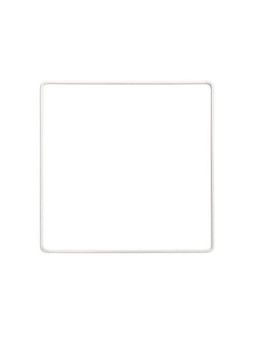 Metall Ring oder Quadrat weiß | 15cm
