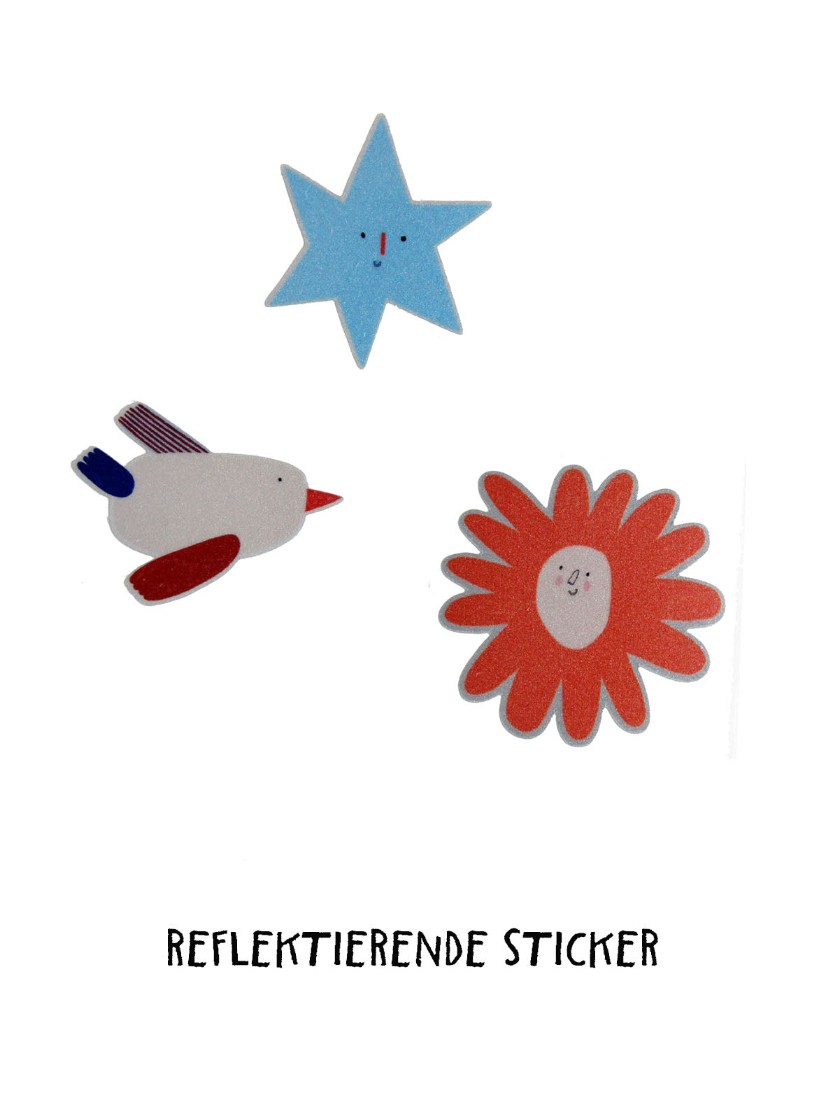 Reflektoren Sticker Stern, Vogel, Blume von halfbird