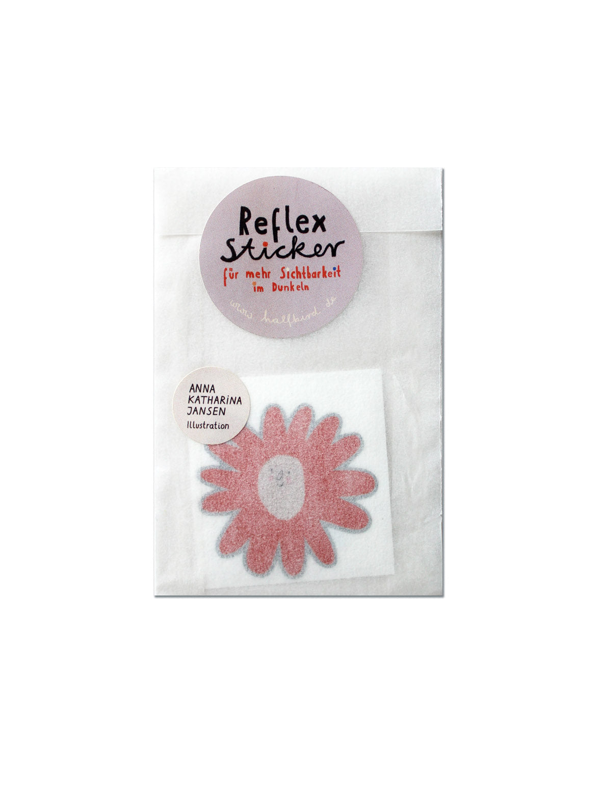 Produktverpackung reflektierendes Sticker Set Blume von halfbird