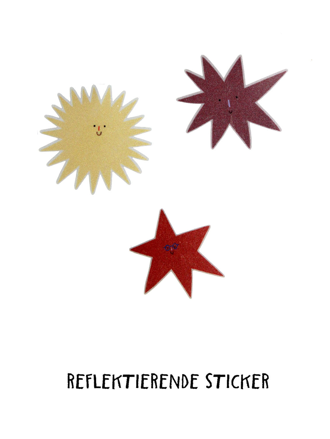 Reflektor Sticker Sonne und Sterne