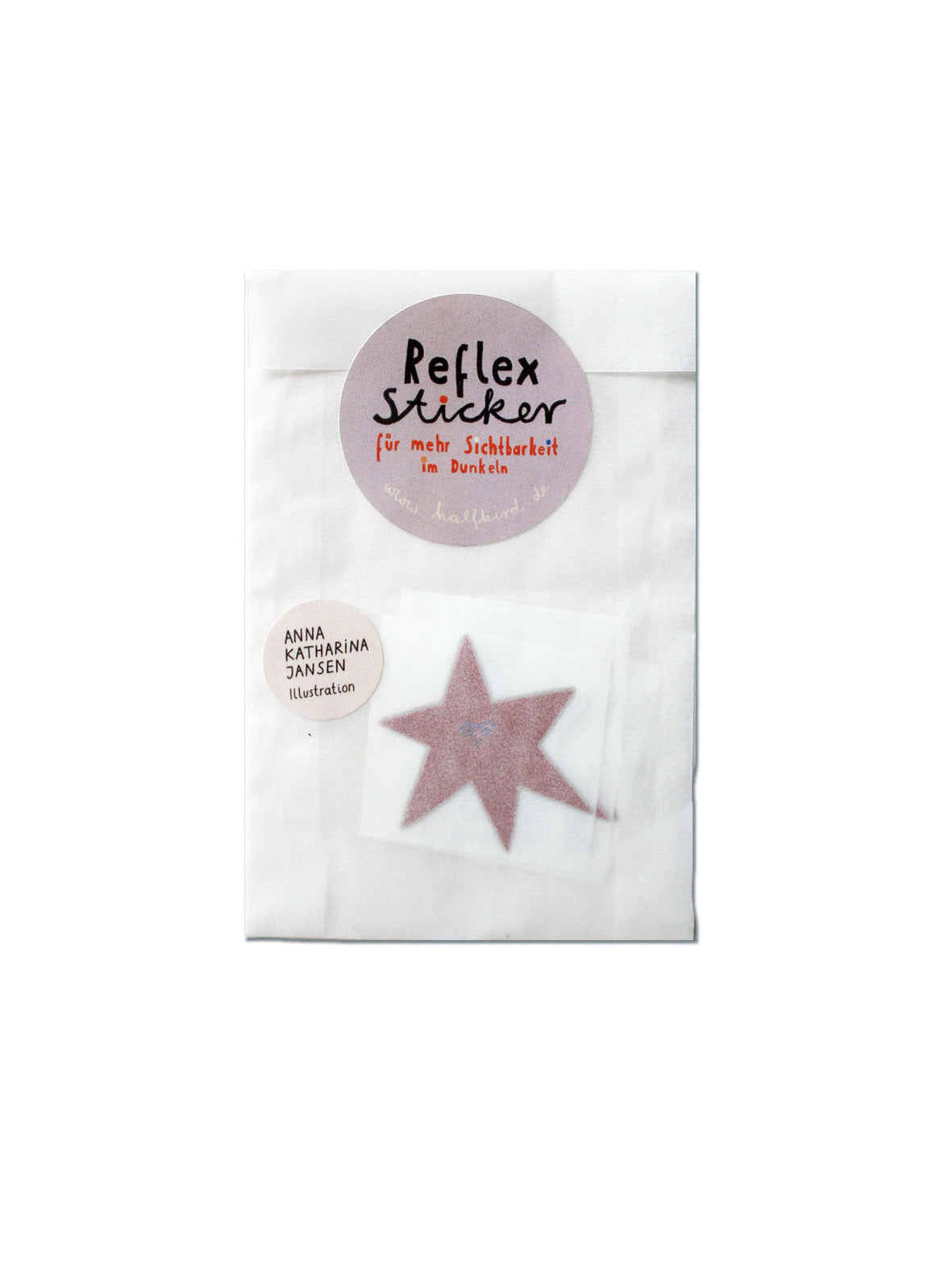 Produktverpackung reflex Sticker Stern von halfbird
